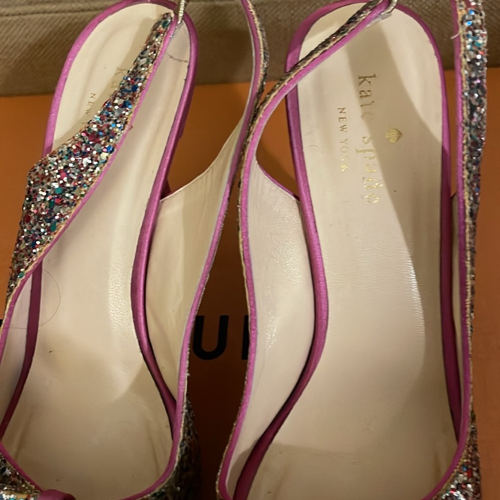 Kate Spade Pink Crystal Bow Heels - Picture 5 of 5